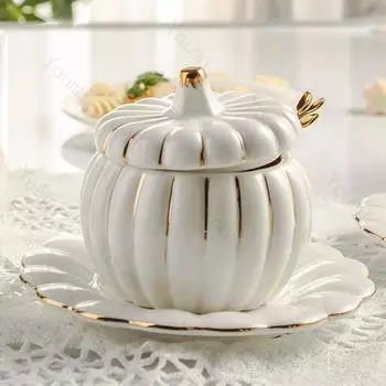 Керамические суповые чашки с золотым краем, легкие, роскошные, для послеобеденного чая, десерта, йогурта, бытовые подставки для яиц на завтрак, изысканная столовая посуда