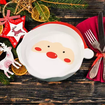 Керамические тарелки для рождественского стола и сервировки десертов Sauce Dish