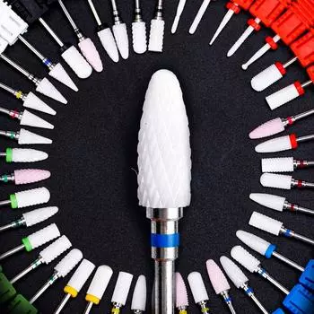 Керамические твердосплавные сверла для ногтей, вращающиеся фрезы для ногтей, электрическая дрель для маникюра, педикюра, инструменты brush