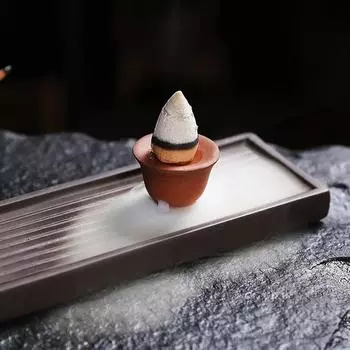 Керамические украшения, изделия ручной работы, прямоугольный чайник, водопад, курильница с обратным потоком, фиолетовая глиняная палочка-держатель для благовоний, курильница для чая, питомец