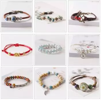 Керамические украшения Этнический стиль Браслет Ручная работа Украшения из ткани