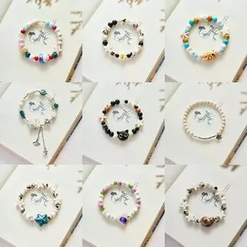 Керамические украшения, смешивайте и сочетайте браслеты, этнический стиль, милые женские плетеные браслеты ручной работы с изображением кошек