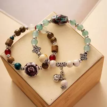 Керамические украшения в стиле «лес» для женщин, простые браслеты в подарок, модные украшения