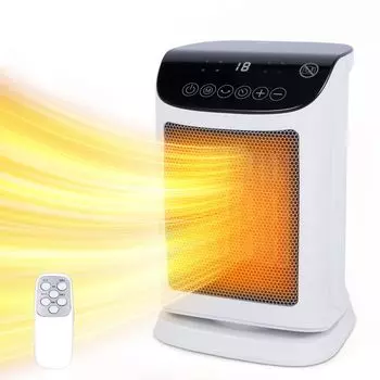 Керамический электрический автоматический 4-поточный воздушный поток перегрев падение энергии пульт дистанционного управления туалет [Mitsuba Store] обогреватель, плита, маленький, качели, уровни, защита,