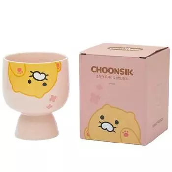Керамический бокал Chunsik 360 мл, розовый, 1 штука, лучший персонаж Кореи 1 piece