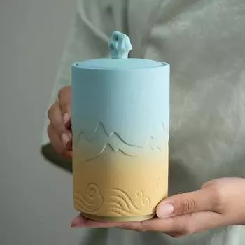 Керамический чайник для чая, герметичный, большой, влагостойкий, для дома, коробка для хранения чая, украшения для дома, контейнер для чая