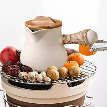 Керамический чайник для подогрева молока с крышкой для кипящей воды Фильтр для чая белый