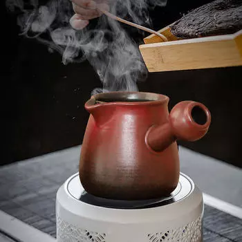 Керамический чайник для заваривания чая, традиционный китайский фермерский чайник с боковой ручкой 380ml