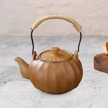 Керамический чайник с чайным фильтром, подарок для любителей, чайник с ручкой от ожогов, чайник для пеших прогулок