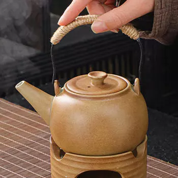 Керамический чайник с ручкой против ожогов, традиционный китайский чайник для приготовления чая с кипящей водой для дома