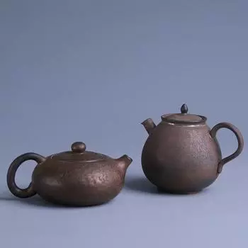Керамический чайник с ржавчиной, глазурованный, чайная утварь в стиле кунг-фу, грубая керамика, чайник Xishi, домашняя утварь для заваривания чая, чайники для чайного искусства, инструменты для заваривания чая