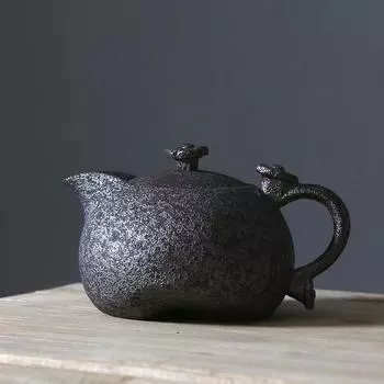 Керамический чайник с ржавой глазурью, чайник, чайник, чайный сервиз кунг-фу, посуда для напитков, новое поступление Ceramic teapot