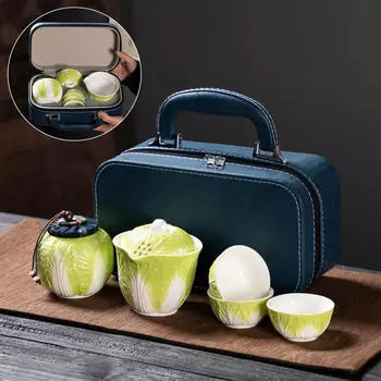 Керамический чайный сервиз со встроенным фильтром — идеально подходит для использования дома и в офисе B