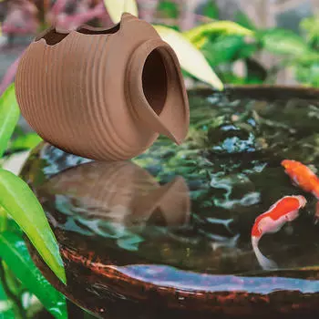 Керамический циркулирующий фонтанчик 4x3,7x3,5 дюйма, открытый резервуар для воды, декоративный для внутреннего и наружного использования Style B