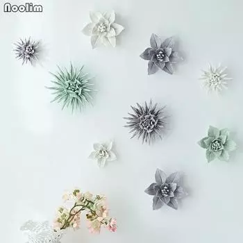 Керамический цветок лилии, ремесла, цереус, настенный орнамент, украшение для гостиной, ТВ, фон, украшение на стену C