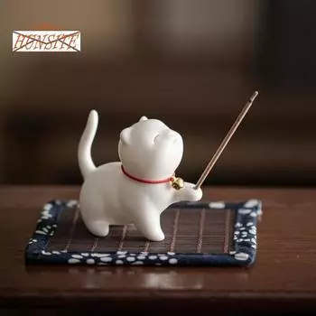 Керамический держатель для благовоний с изображением кота из мультфильма для украшения дома B