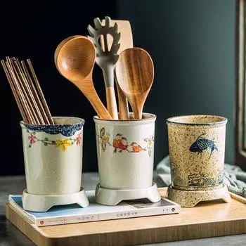 Керамический держатель для палочек в японском стиле, бытовой креативный кухонный держатель для палочек для еды, стеллаж для хранения, ресторан, настольный компьютер