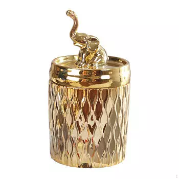 Керамический держатель для ватных тампонов, ящик для хранения инструментов для макияжа, декоративная банка для домашней кухни elephant decor