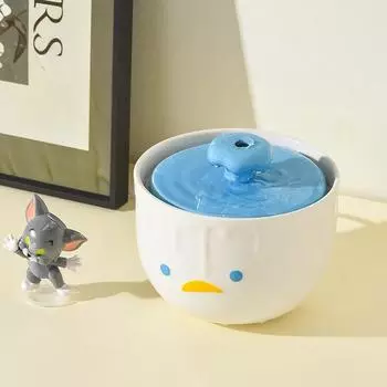 Керамический диспенсер для воды для домашних животных, креативный автоматический питьевой фонтанчик в форме утки, миска для кошек и собак, миска для кошек