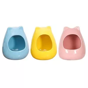 Керамический домик для маленьких домашних животных, летний охлаждающий домик для хомяков, крытое охлаждающее гнездо X3UC светло-синий