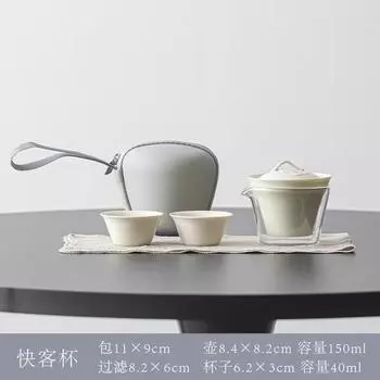 Керамический дорожный чайный набор для путешествий, портативный набор экспресс-чашек для улицы, один чайник, две чашки, домашний кемпинг, чайный набор для кунг-фу для одинокой женщины