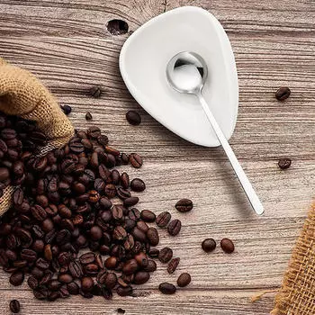 Керамический дозирующий сосуд, чаша для кофейных зерен с мерной ложкой, контейнер для подарков, чая белый