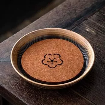 Керамический горшок с глазурью цвета ржавчины, подставка для чайника, маленький чайный поднос, подставка для чая, фруктовница, подставка для горшка, керамический чайный сервиз, подставка для горшка, стол для сухого заваривания, грубая керамика