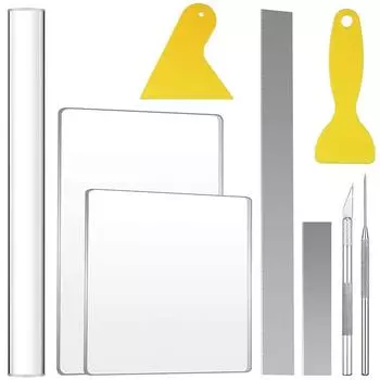 Керамический инструмент из 9 предметов, пресс для акриловой глины, лезвие из нержавеющей стали, набор инструментов для ручного изготовления глины разноцветный