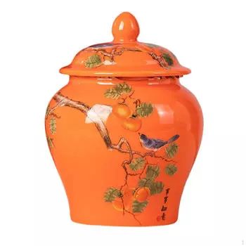 Керамический контейнер для хранения имбиря в китайском стиле с герметичной крышкой для конфет и сахара