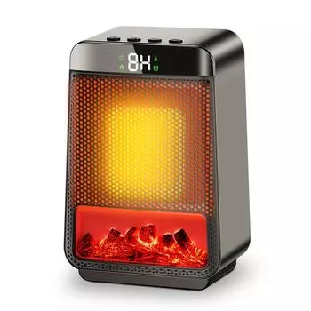 Керамический Маленький Зимний Недавно Разработанный 3D Имитация Электрический Светодиодный Дисплей Электрический Вентилятор Теплый Воздух Выключение Энергосбережение Перегрев Опрокидывание Автоматический