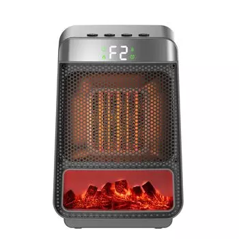 Керамический Маленький Зимний Недавно Разработанный 3D Имитация Электрический Светодиодный Дисплей Электрический Вентилятор Теплый Воздух Выключение Энергосбережение Перегрев Опрокидывание Автоматический