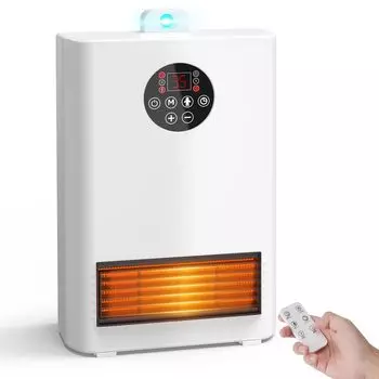 Керамический нагреватель Ninonly с подъемным электрическим постоянным температурным автоматом, дистанционным управлением электрической температурой, керамическим вентилятором, ножным таймером, японским