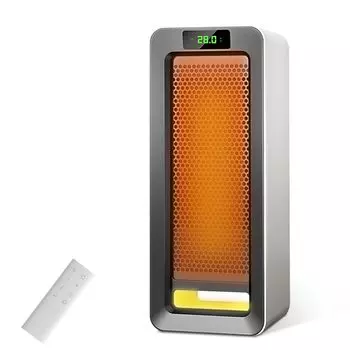 Керамический нагреватель YIBAIKE Интеллектуальный постоянный энергосберегающий быстрый нагрев в 2 керамических вентиляторах Электрический электрический вентилятор Энергосбережение Нагрев 3 уровня Предотвращает