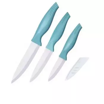 Керамический нож для фруктов для кухни 3 4 5 дюймов шеф-поварской нож с ножнами утилита нарезка кулинарный инструмент для овощей нержавеющий циркониевый 3 inch knife светло-синий