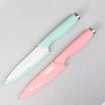 Керамический нож для фруктов для кухни 4 дюйма шеф-поварской нож с ножнами утилитарный инструмент для нарезки овощей нержавеющий циркониевый синий