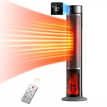 Керамический обогреватель Зимние меры по энергосбережению ECO Интеллектуальный Постоянная отрицательная температура Керамический вентилятор Башня Тип камина Автоматический для обоих Охлаждение