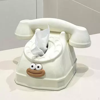 Керамический органайзер для хранения салфеток в форме телефона для стола в спальне белый