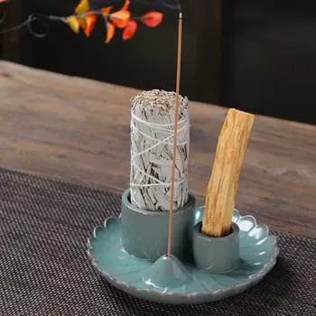 Керамический поднос для спальни Уникальный подсвечник Подсвечник для атмосферы Кадило Поделки Декоративные украшения