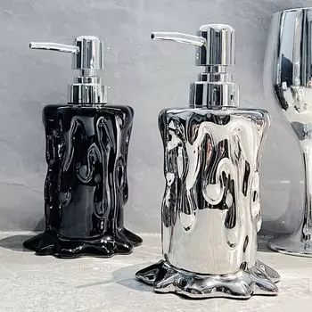 Керамический подсвечник Флакон для лосьона Шампунь Дезинфицирующее средство для рук Портативный диспенсер Бутылка для мыла Аксессуары для ванной комнаты Органайзер Диспенсер 230ml