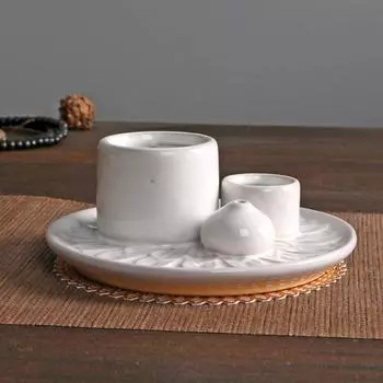 Керамический подсвечник, современный Пало-Санто, ароматическая палочка, горелка, многоцелевой пеплоуловитель, украшение для комнаты для йоги, праздничный подарок белый