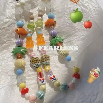 Керамический шнурок с бусинами в виде рыбки кои для чехла для мобильного телефона