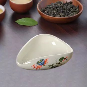 Керамический сосуд для дозирования, китайский совок для чая, один поднос для кофе, взвешивание зерен для офиса Style B