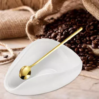 Керамический сосуд для дозирования кофейных зерен Поднос для взвешивания порошка Ложка Чайная ложка в зернах