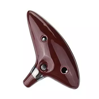 Керамический сосуд-флейта Alto C Zelda Ocarina с 12 отверстиями, духовой музыкальный инструмент с ремешком для музыкальной книги кофейный