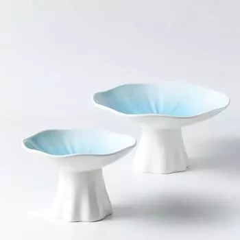 Керамический свет роскошь домашняя кухня закуски высокая тарелка расширенный сенсорный дисплей блюдо закуски холодные блюда креативный фруктовый поднос еда