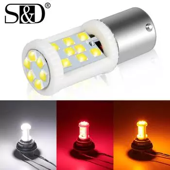Керамический светодиод 1156 BA15S P21W Светодиодная лампа 1157 BAY15D P21/5W Led R5W R10W Автомобильный указатель поворота заднего хода Тормозные DRL Дневные ходовые огни Красный Белый Янтарный 1156 BA15S P21W жёлтый