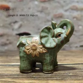 Керамический тазик для суккулентов, керамический цветочный горшок большого калибра, цветочный горшок для суккулентов, дышащий керамический цветочный горшок