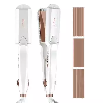 Керамический выпрямитель для волос CkeyiN, электрические бигуди с регулируемой температурой, профессиональный утюжок для укладки волос, инструмент