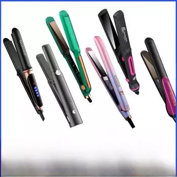 Керамический выпрямитель для волос и щипцы для завивки волос двойного назначения: Безопасно для волос, идеально подходит для выпрямления и укладки челки