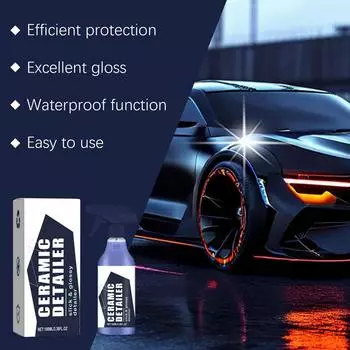Керамическое покрытие для автомобиля 100 мл Керамическое покрытие для автомобилей Быстрый керамический герметик для краски Нано-спрей для ремонта царапин Кузов автомобиля CHINA